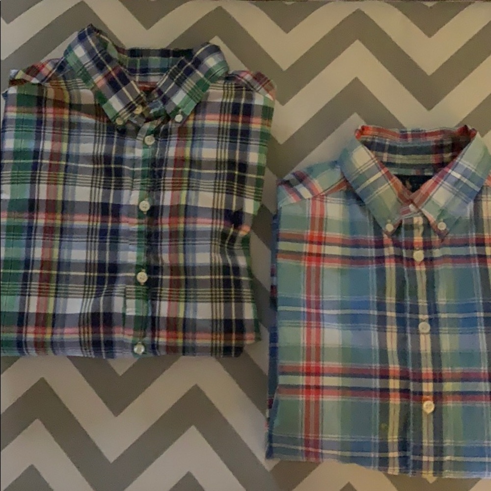 Two short sleeve Ralph Lauren button up shirts
